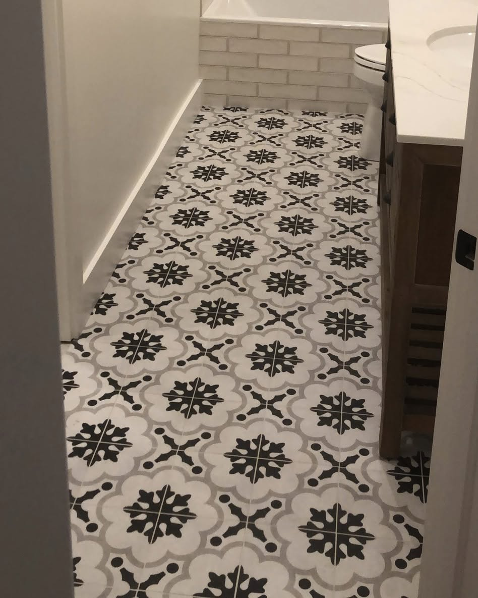 Patterned Cement Tile Floor